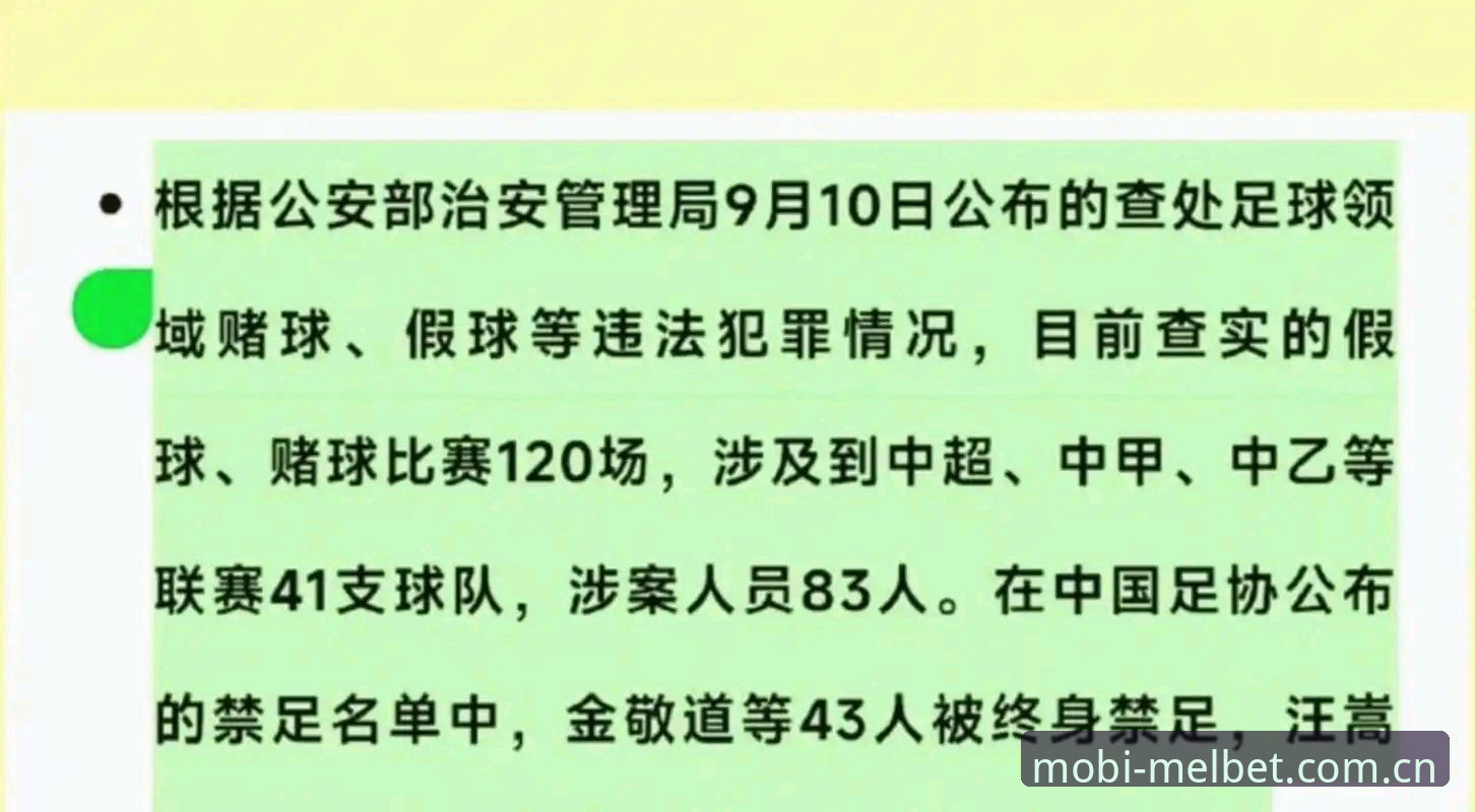 Melbet赔率更新哪个好 中国足协第三批禁足名单最新动态:65人受罚,17人终身禁足引发行业震动